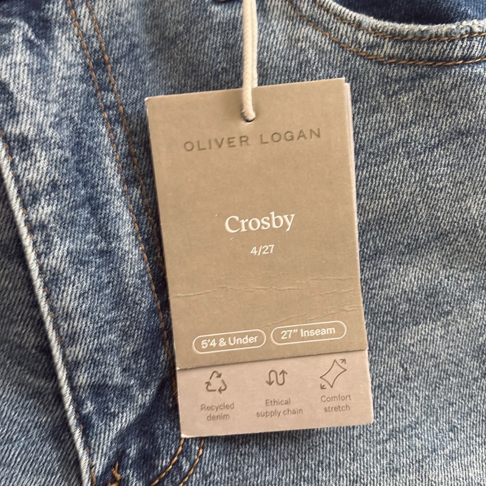 NWT Oliver Logan Blue denim jeans Crosby Size 4/27 - Picture 3 of 8